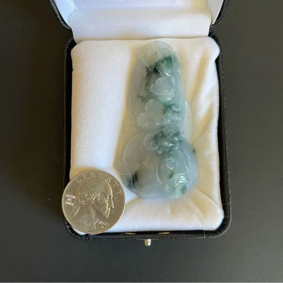 New natural Burmese carved Jade Pendant